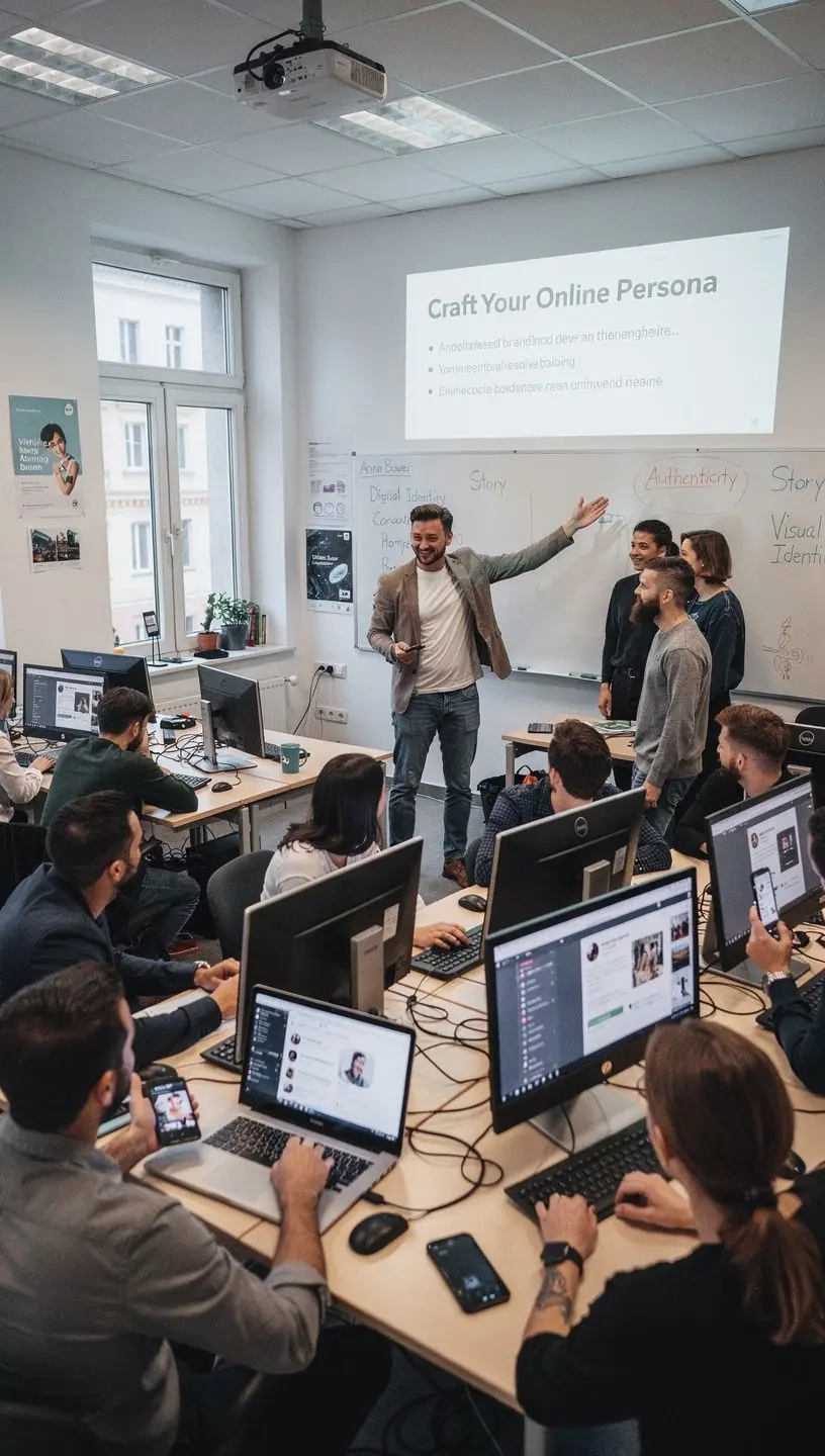 Eine inspirierende Umgebung, in der kreative Ideen für die persönliche Markenbildung entwickelt werden.