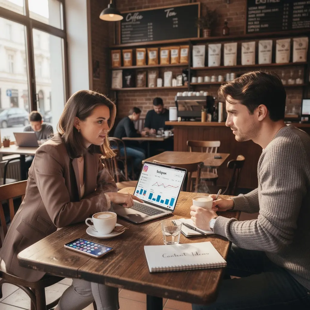 Ein Notizbuch mit Strategien zur Verbesserung der persönlichen Markenidentität.