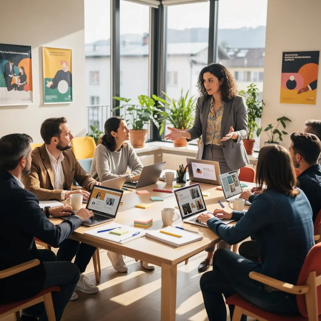 Ein Notizbuch mit Strategien zur Verbesserung der persönlichen Markenidentität.