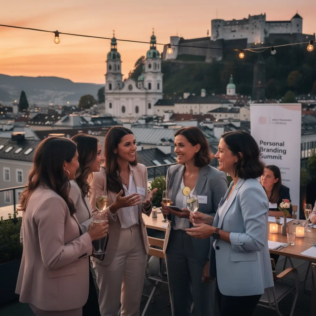 Eine Gruppe von Menschen, die an einem Online-Kurs zur persönlichen Markenbildung teilnehmen.