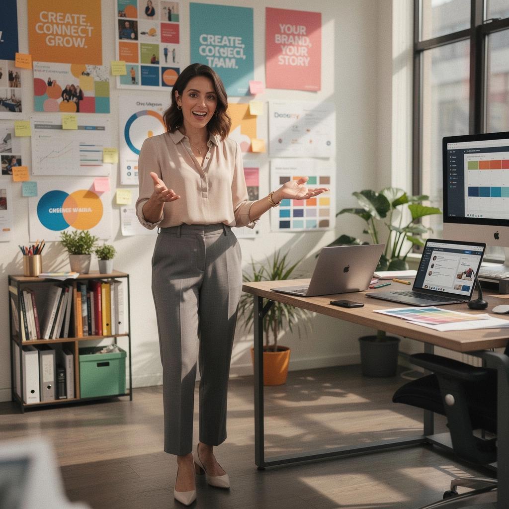 Ein Laptop, auf dem eine Social-Media-Plattform geöffnet ist, um Online-Präsenz zu zeigen.